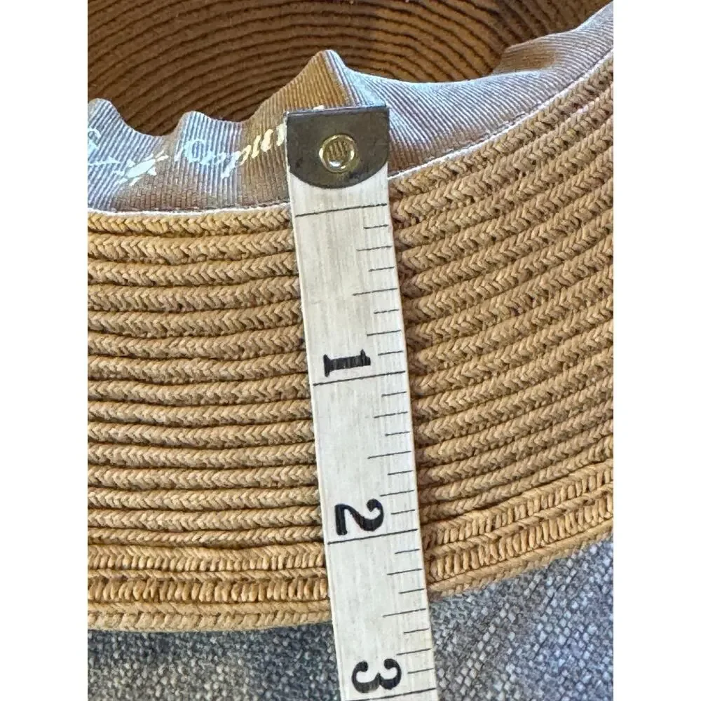 Sunday Afternoons Women’s Wide Brim Straw Sun Hat Brown Black Band One Size